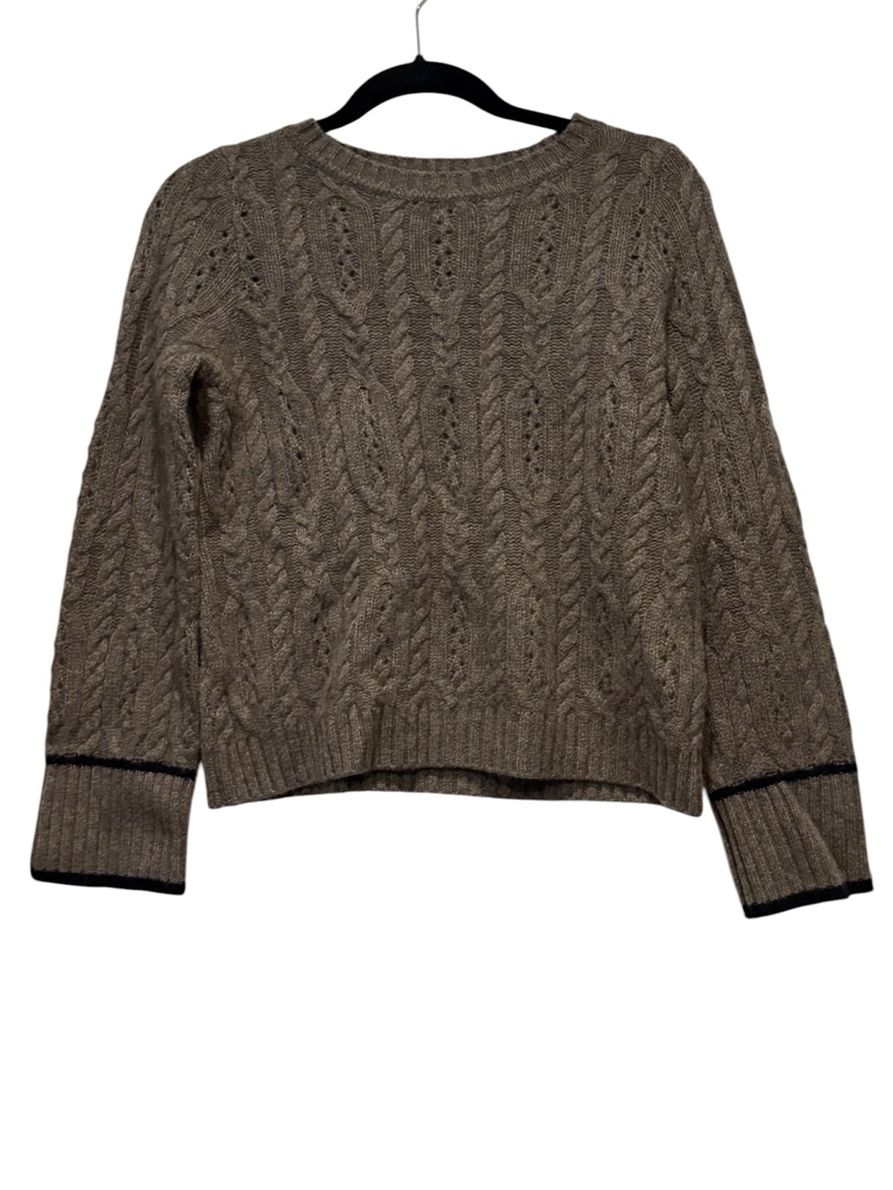Raffi - Women's Cable knit Cashmere Sweater.  Size XS. Brown